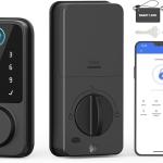 Keyless Entry Door Lock, Smart Deadbolt Lock with Fingerprint, APP Control, Fobs, Digital Keypad,