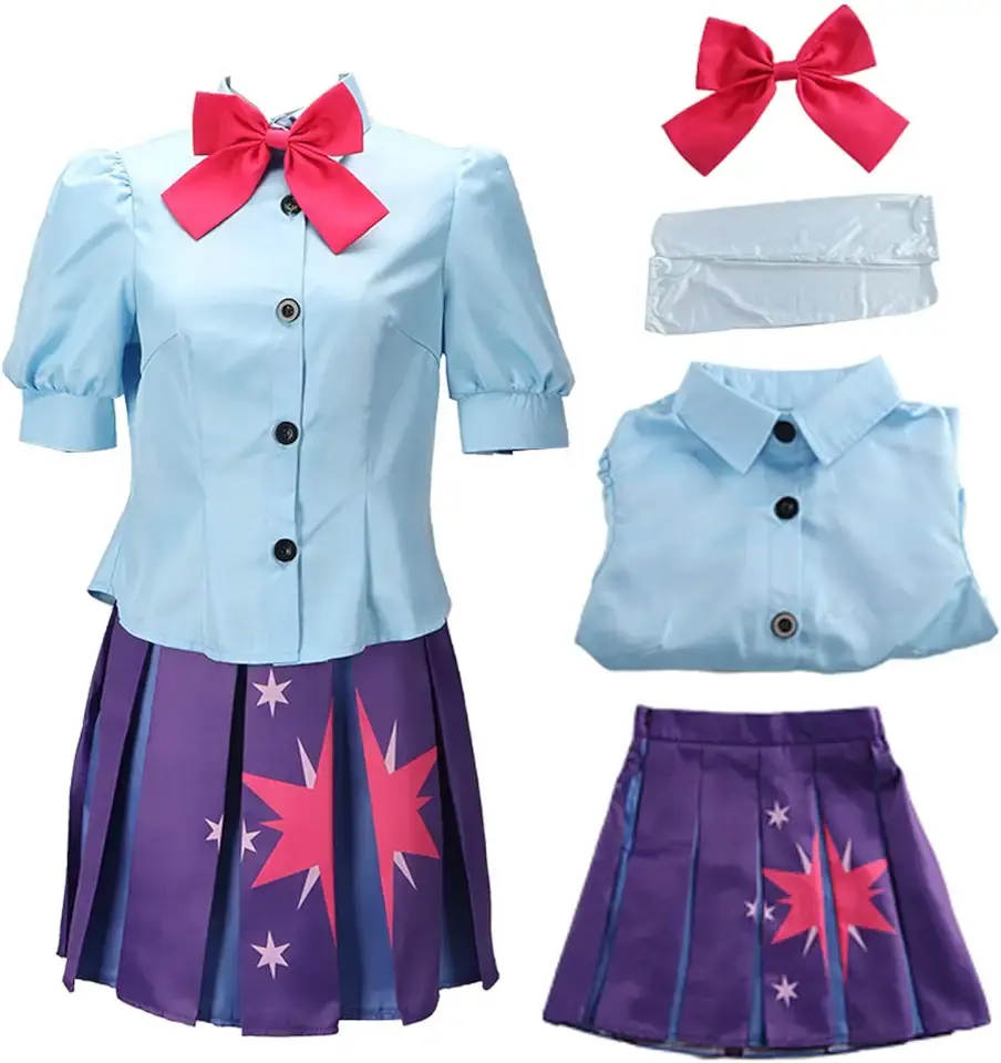 Twilight Sparkle Cosplay Costume for Women Adult Dress Summer Uniform Suit Halloween Outfit