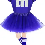 Letter M Halloween Costume Set T-Shirt Tutu Tube Socks Team Group Costumes for Women Halloween