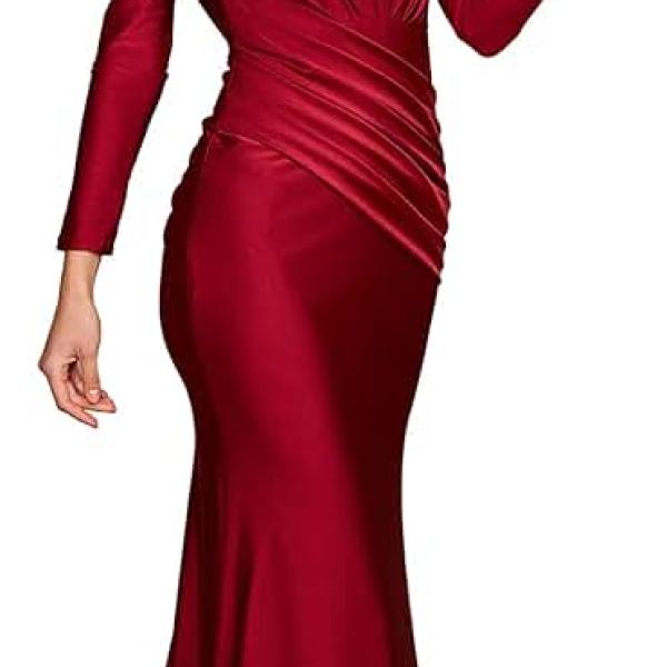 Long Sleeve Formal Fitted Evening Dress