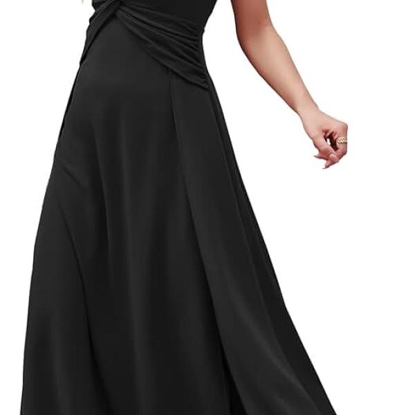 Wedding Guest Dresses for Women 2024 V Neck Formal Dresses for Women Sleeveless Evening