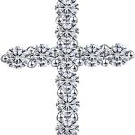 Moissanite Cross Necklace for Women Men,1.2-1.6 Carat Moissanite Didamond D Color (VVS1),18K Gold