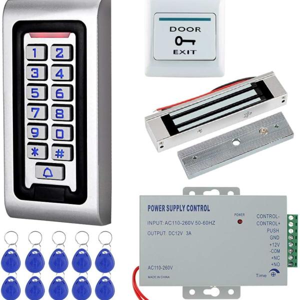 HFeng Door Access Control System Kit IP68 RFID Keypad Waterproof Outdoor + 180KG/320lbs