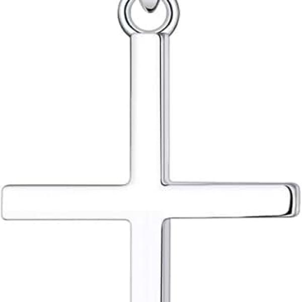 YL Cross Necklace 925 Sterling Silver Halo Cross Pendant Birthstone Religious Jewelry for Women