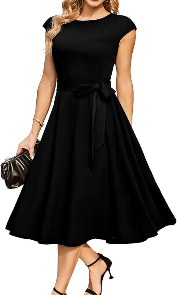 Cocktail Dress, Formal Wedding Guest Dresses for Women 2024 Vintage Party Dress Homecoming&Prom