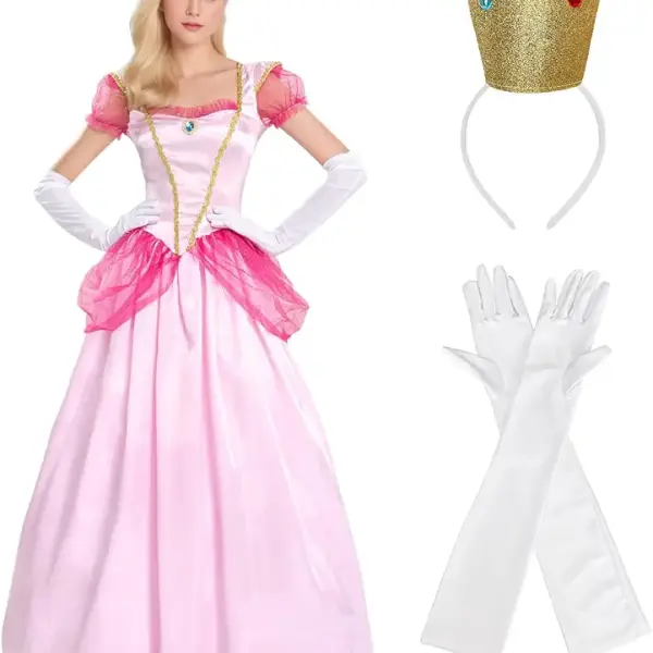 Pink Princess Dress Women Cosplay Costume