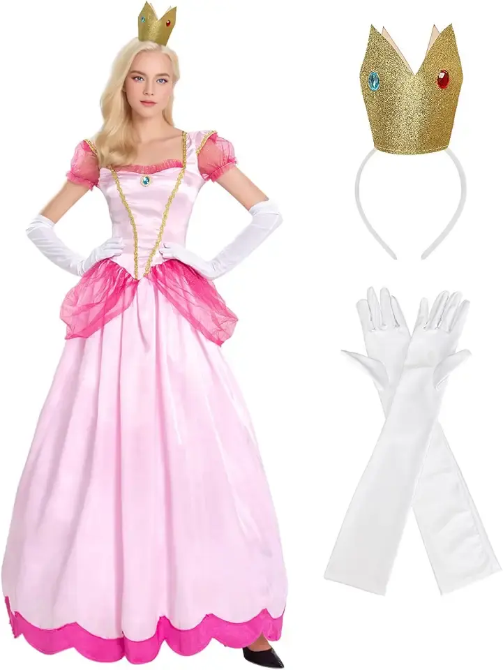 Pink Princess Dress Women Cosplay Costume