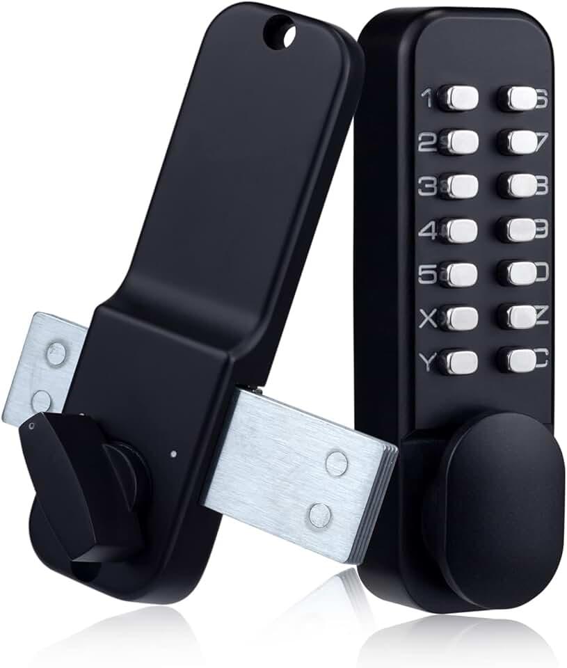 Stainless Steel 100% Mechanical Keyless Entry Door Lock with Keypads Door Knob, Waterproof Keypad