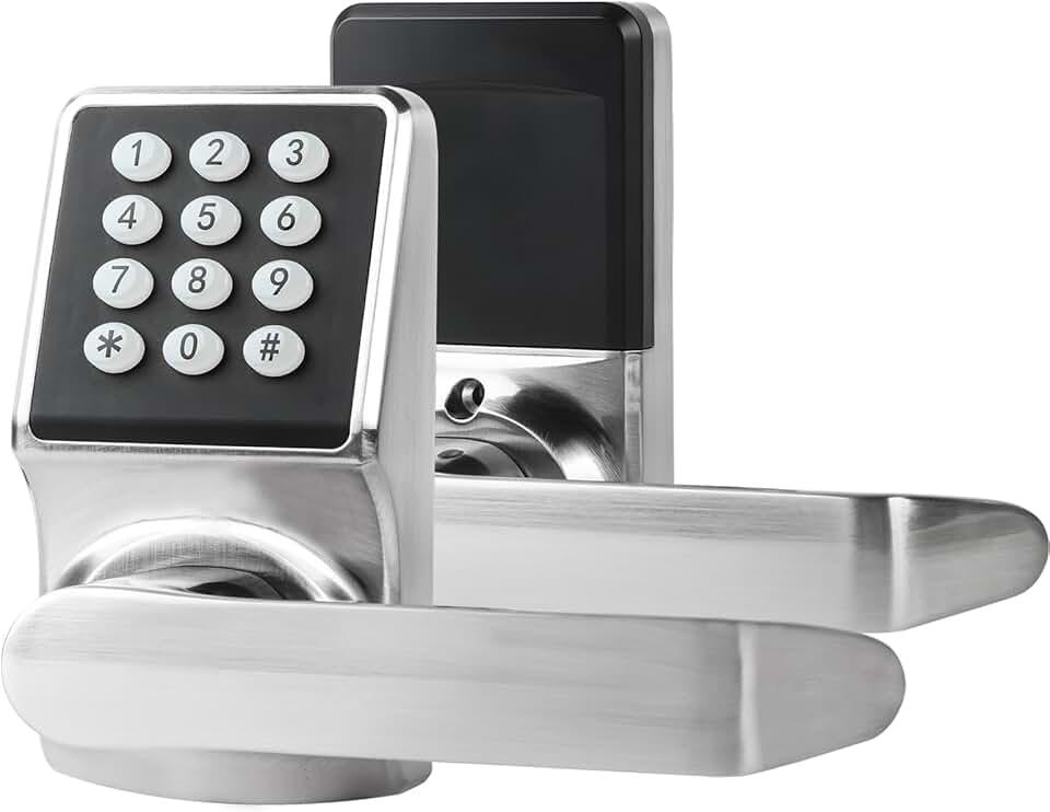 Keyless Entry Door Lock, Electronic Keypad Door Lock with Handle, Digital Door Lock with keypads,