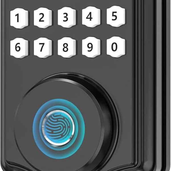 52HZ Fingerprint Door Lock, Keyless Entry Door Lock with Code, Voice Guidance Electronic Keypad