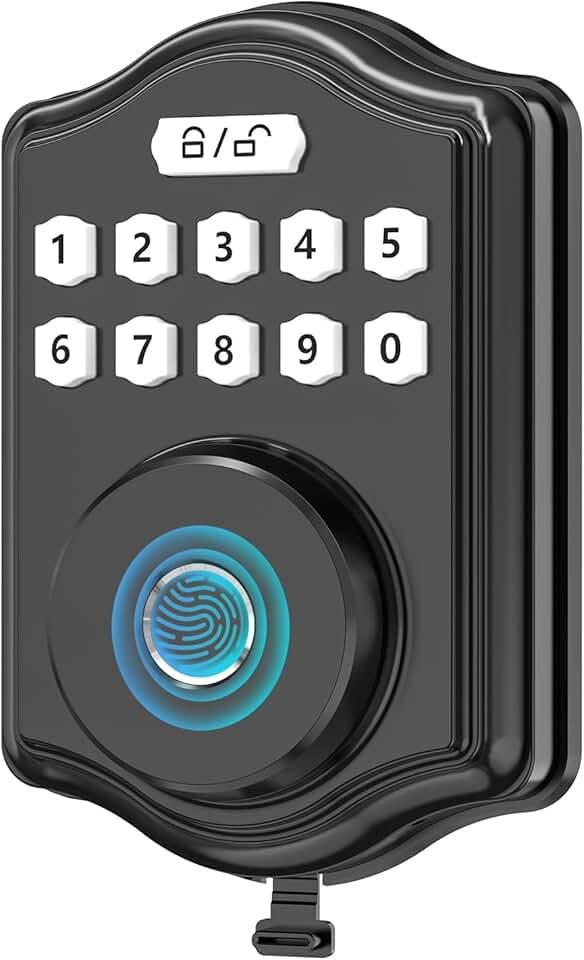 52HZ Fingerprint Door Lock, Keyless Entry Door Lock with Code, Voice Guidance Electronic Keypad