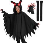 3Pcs Mothman Halloween Costume include Socks, Gloves, Halloween Mothman Cosplay Party for Women Men