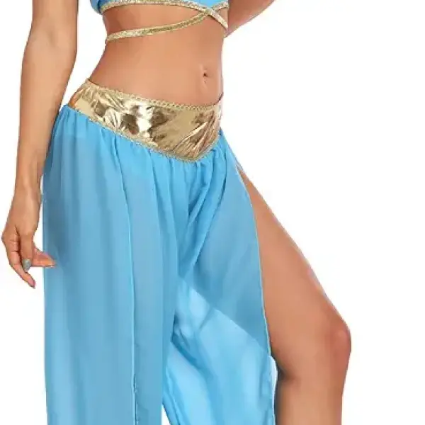 Arabian Princess Fairy Costume Set, Women Halloween Cosplay Dress up Outfit