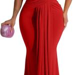 Women's Elegant Sleeveless Deep V Neck Bodycon Party Evening Gown Maxi Dress