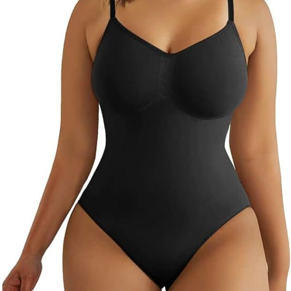 SHAPERX Women's Shapewear Bodysuit Tummy Control Body Shaper Seamless Sculpting Snatched Waist Body Suit