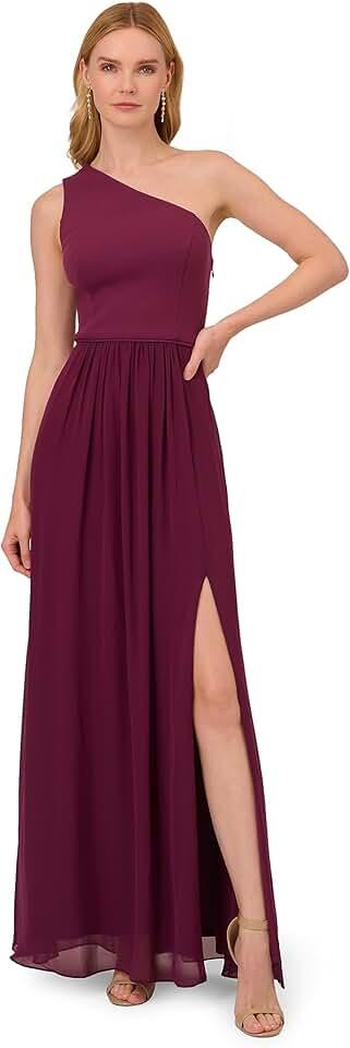 Women's One Shoulder Chiffon Gown