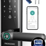 Proscenic Keyless Entry Fingerprint Smart Door Lock-Electronic Touchscreen Keypad Smart Deadbolt