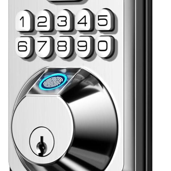 TEEHO TE002 Fingerprint Door Lock - Keyless Entry Door Lock - Electronic Keypad Deadbolt Lock -