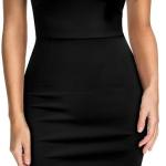 Women's Vintage Ruffle Sleeve V-Neck Bodycon Evening Party Cocktail Pencil Sheath Dress