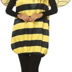 Halloween Bee Cosplay Costume Set for Women Girls Bee Dress with Wings Headband Leg Sleeves for