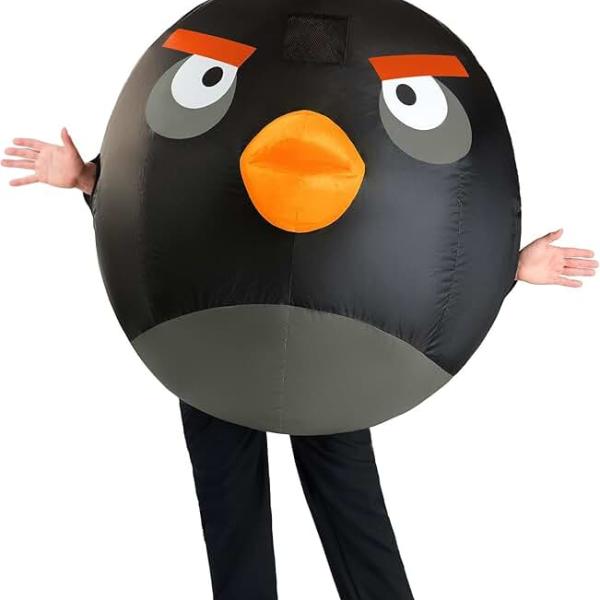 Angry Birds Bomb Inflatable Costume for Adults | Unisex Outfit Ideal for Halloween, Cosplay, &