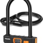 Bike Locks Heavy Duty Anti Theft, Combo Bike U Lock, 4-Digit Resettable Combination E-Bike Large U