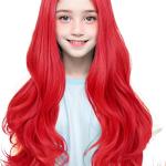 Red Wig for Women Long Curly Wigs with a Free Wig Cap Perfect for Halloween Christmas Costume Show