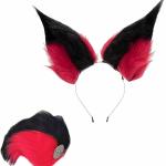 Alastor Cosplay Ears Tail Anime Alastor Headband Headwear Props Costume Accessories