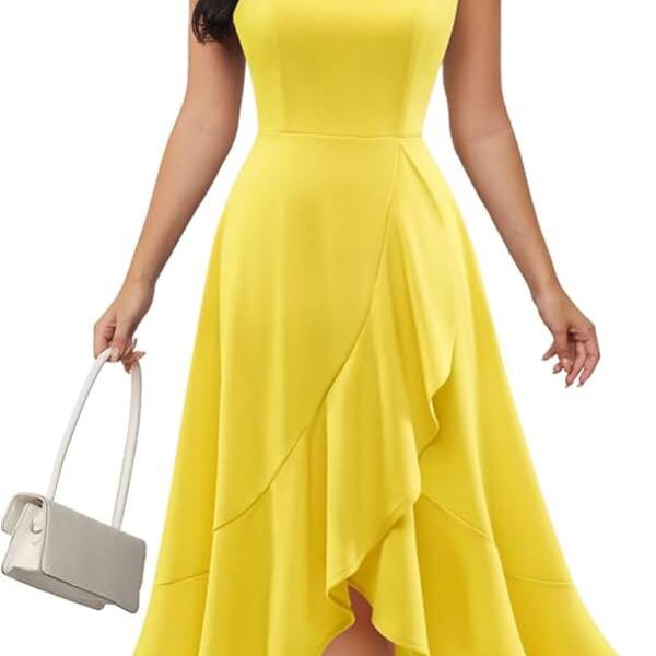 Women's Cocktail Party Dress, Formal Dress for Wedding Guest, Fit Flare Homecoming Prom Dress