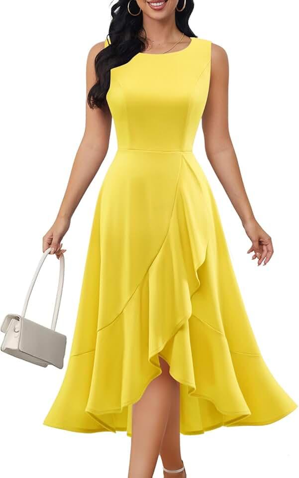 Women's Cocktail Party Dress, Formal Dress for Wedding Guest, Fit Flare Homecoming Prom Dress