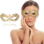 Masquerade Mask for Women Venetian Metal Mask for Party Halloween Costume Cosplay