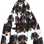 Dachshund Weiner Pet Dog Print Elegance Hooded Cloak for Halloween Carnival Theme Parties Cosplays