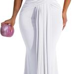 Women's Elegant Sleeveless Deep V Neck Bodycon Party Evening Gown Maxi Dress