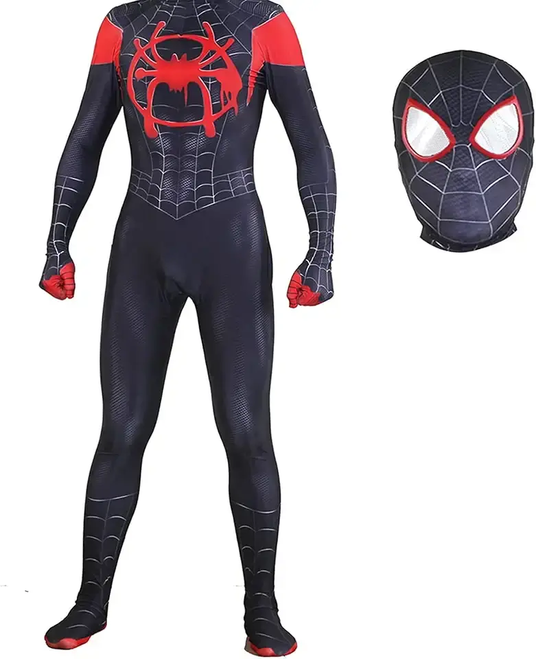 Halloween Superhero Bodysuit Spandex Jumpsuit Bodysuit Cosplay Costume Mask 3D Style Cosplay Suit