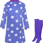 Cosplay Costume Women, Purple Dress Outfit with Purple Stockings