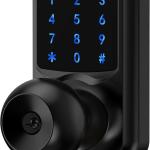 Keyless Entry Door Lock with Code, Keypad Door Lock with Handle, Touchscreen Door Knob with Keypad,