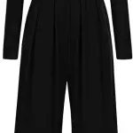 PRETTYGARDEN Women's Jumpsuit Dressy Casual One Piece Outfits Long Sleeve Mock Neck Wide Leg Pants Rompers