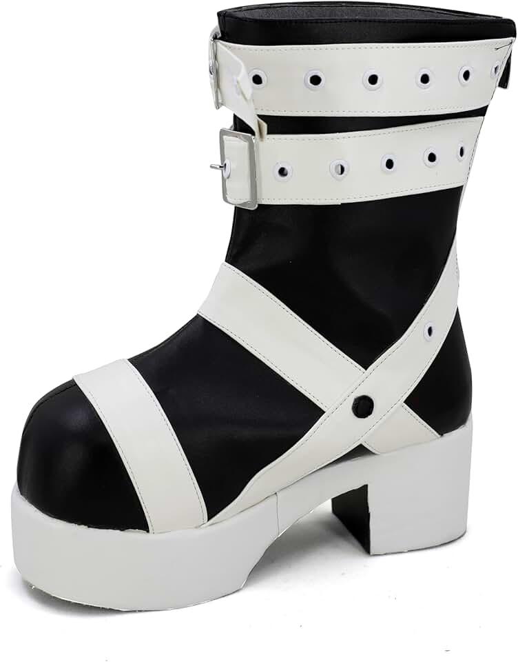 Maka Albarn Cosplay Shoes Fashion White Boots for Halloween Carnival Party