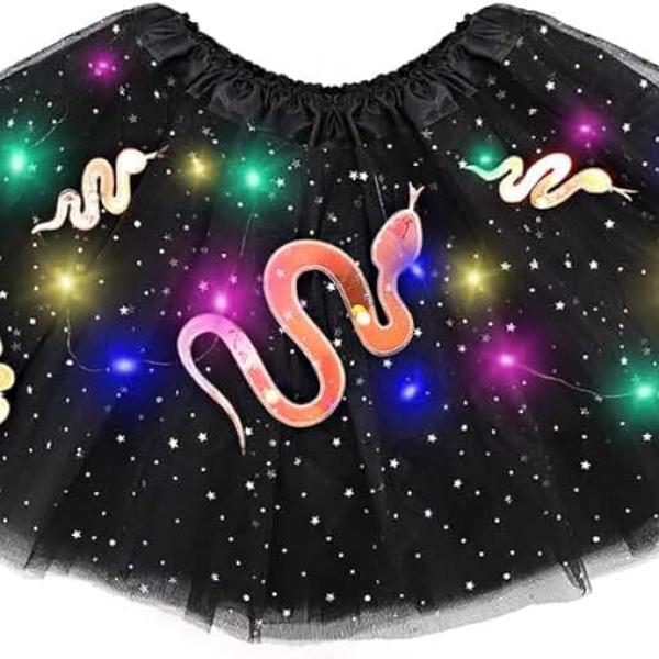 Light Up Snake Tutu Skirt LED Halloween Tutus Glowing Festival Costume for Women