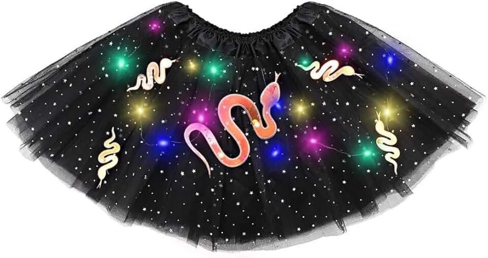 Light Up Snake Tutu Skirt LED Halloween Tutus Glowing Festival Costume for Women