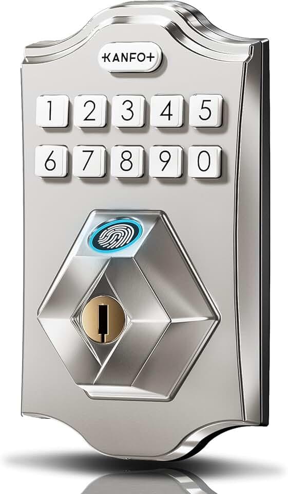 KS2 Fingerprint Door Lock, Keyless Entry Door Lock Deadbolt with Keypad, Electronic Door Lock