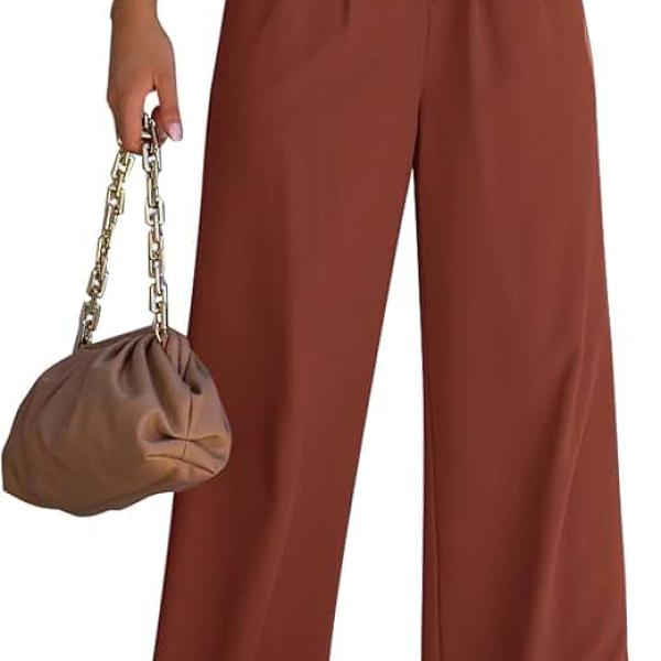 GRAPENT Wide Leg Pants for Women Work Business Casual High Waisted Dressy Pants Flowy Trousers Office