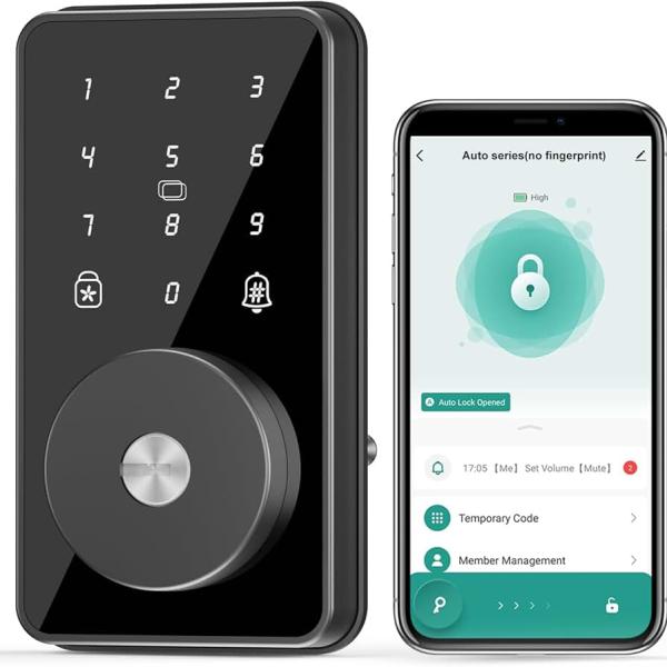 Smart Lock, 4-in-1 Keyless Entry Door Lock for Front Door, Digital Door Lock with Keypad, Bluetooth