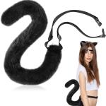 Cat Tail Fake Tail Plush Fluffy Cat Tail Faux Fur Tail Cosplay Cat Tail Halloween Accessories for