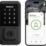 Kwikset 99390-004 Halo Wi-Fi Smart, Keyless Entry Front Door Touchscreen Deadbolt, Matte Black