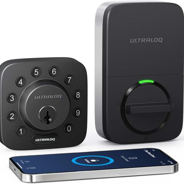 ULTRALOQ U-Bolt Smart Lock, 5-in-1 Keyless Entry Door Lock with App Control, Keypad Deadbolt, Auto