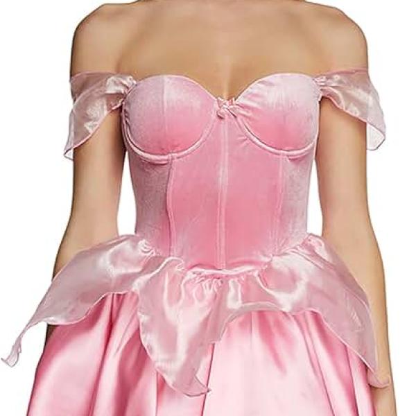 Sleeping Princess Aurora Costume - Tiara and Velvet Dress by Trickz N' Treatz -