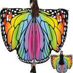 Led Butterfly Wings Costume for Women Double-Sided Printing Shawl Adult Cape Halloween Party