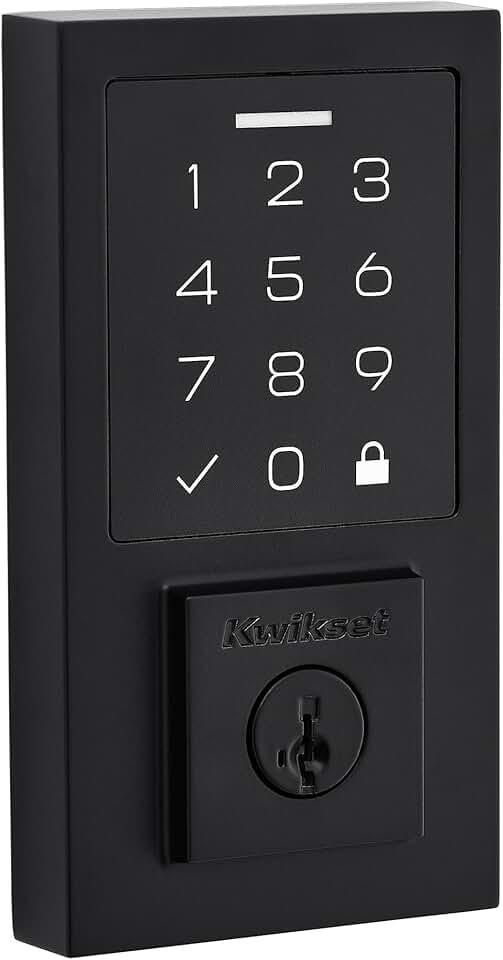 Kwikset SmartCode 270 Keyless Electronic Contemporary Touchpad Deadbolt, Auto Door Lock, SmartKey