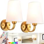 Battery Operated Wall Sconce Set Of 2,Rechargeable Wall Sconce 7 Color RGB USB Charging Up To 50